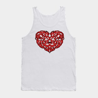 Fancy Red Heart Tank Top